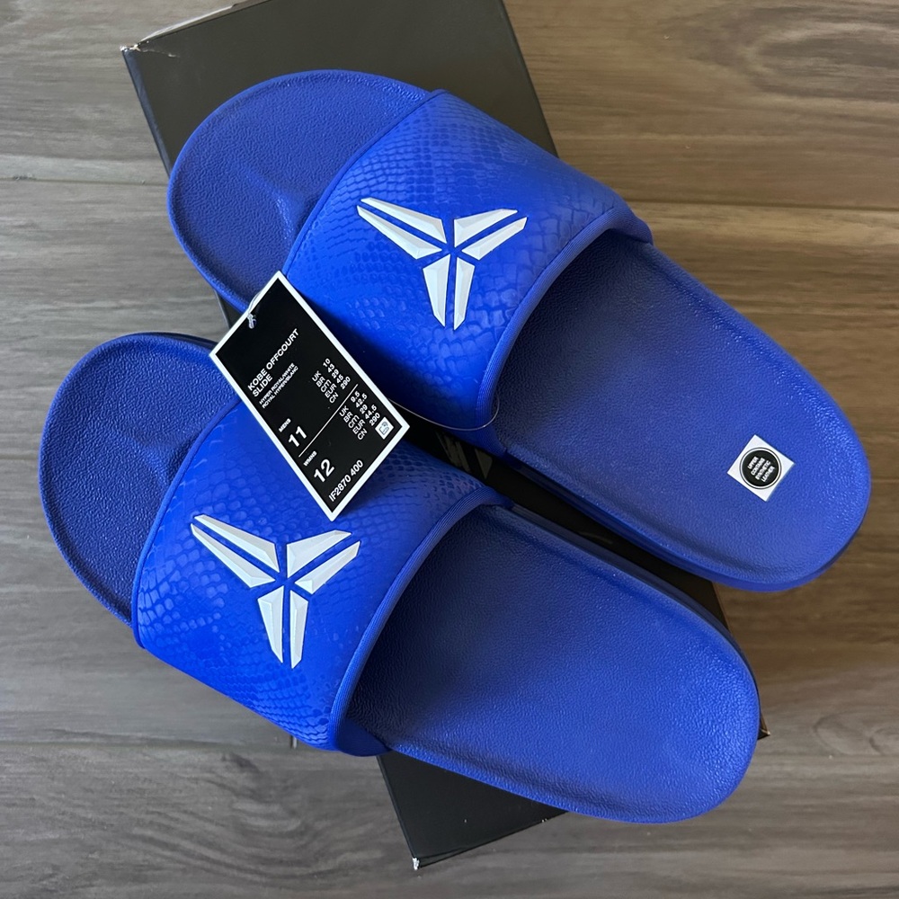 Men’s Kobe Bryant Kobe Slides Sandals Royal Blue Offcourt Size 11
